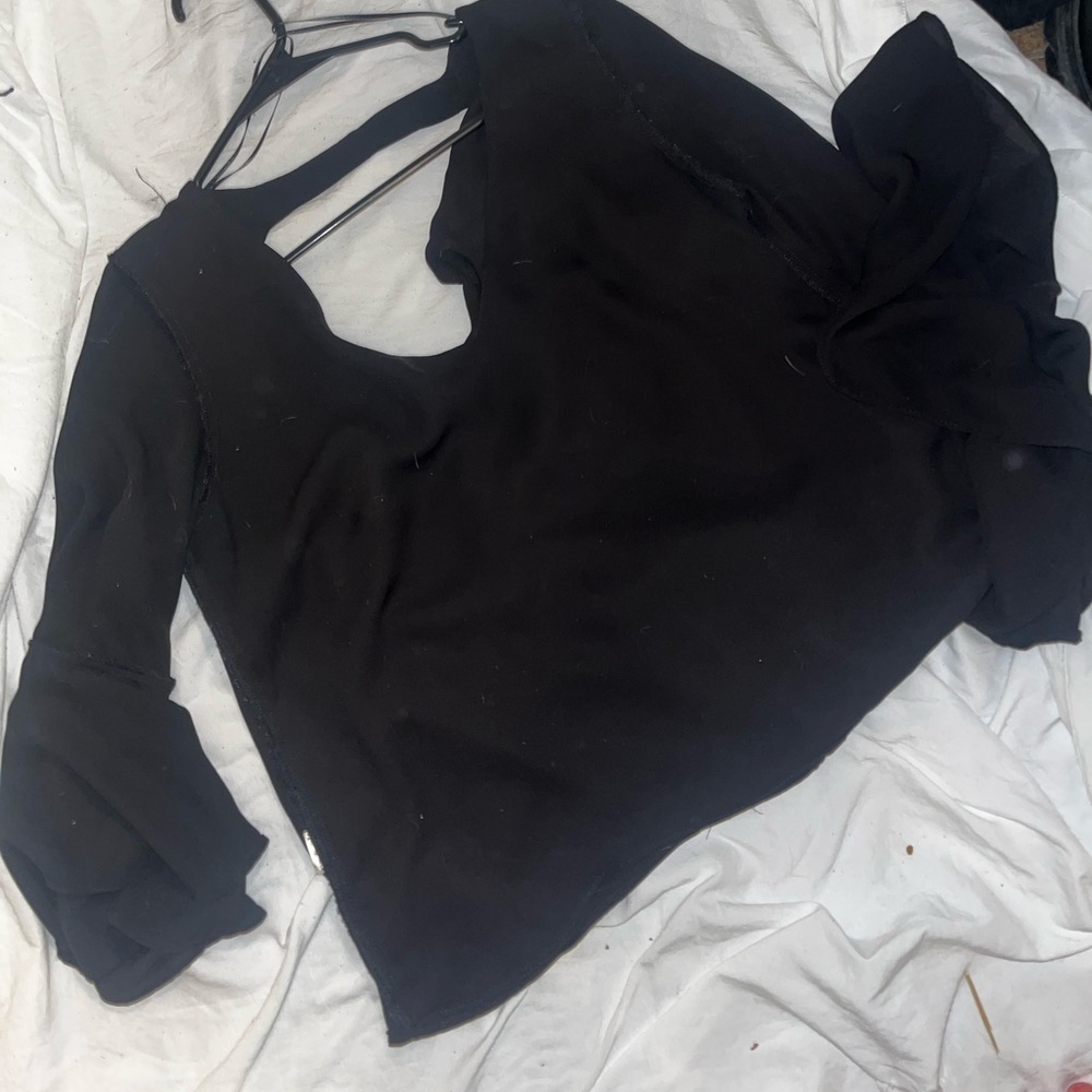 Zara bat wing blouse with triangle cut out